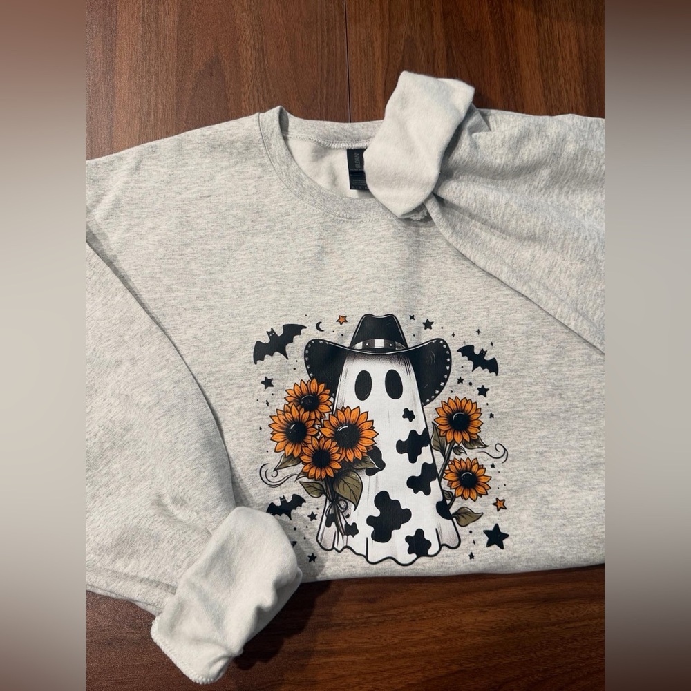 Gray Ghost and Sunflower Sweatshirt